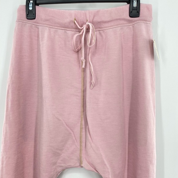 Free People NWT Cozy All Day Harem Leggings Joggers Drawstring Pink Small New - Picture 3 of 11